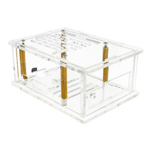 Für Raspberry Pi 5 Acrylgehäuse-Adaption PCIe auf M.2 Adapterplatine - Transparente Schutzhülle