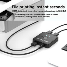 USB 3.0 Drucker-Sharer- 2 in 1 Out 2 Computer Teilen Sich 1 Drucker Udisk Maus Tastatur Festplatte Externer Controller