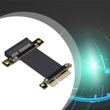 Cabo de Extensão PCI-e X4 para X4 PCI Express Riser Cable Extender Conversor Adaptador Suporte Placa de Rede SSD Cartão USB 20CM
