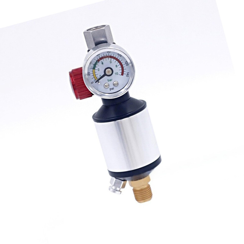 Pressure Regulator For Paint Sprayers, Oil And Water Filter, Air Regulator, With Pressure Gauge, Silver 9426802613162