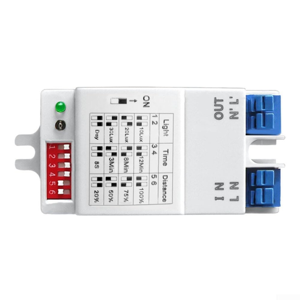5.8Ghz Microwave Motion Sensor Switch With Smart Detection And Adjustable Sensitivity For Indoor Use 9189345337697