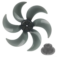 16 Inch Pedestal Fan Blade Replacement 400mm Plastic Quiet Easy Install Grey with Nut Cover