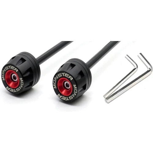 Ducati  Monster 950 937  Front and Rear Axle Fork Slider Crash Protector (Black) 1