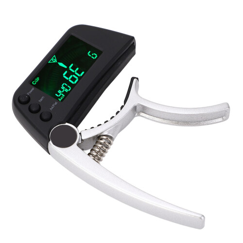 2-in-1-Gitarren-Capo-Tuner, LCD-Display, digitaler