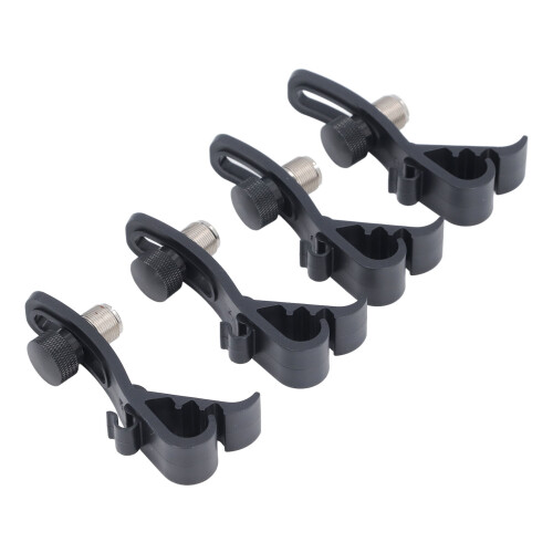 4Pcs Drum Mikrofon Clip Höhe Einstellbar Stoßfest 2