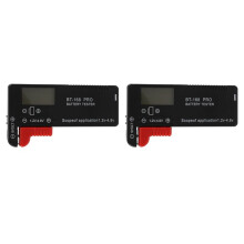 2 Delar Digital LCD Universal Batteritestare (Modell: BT - 168 PRO), Batteritestare Volt Checker för AA AAA CD 18650 9V