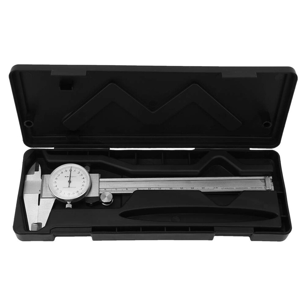Vernier Caliper, 0150Mm/0.02Mm Shockproof Vernier Caliper With Pressure Gauge, Precision Caliper Made Of Carbon Steel 9382693683991