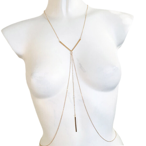 Chaînes de corps élégantes pour femmes, accessoire de mode,-or