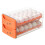Egg Box Refrigerator Egg Storage Drawer Layer Tray For Chicken And Duck Eggs Kitchen Organizer Stackable Orange 1
