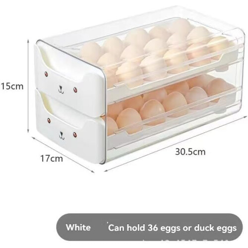 Egg Box Refrigerator Egg Storage Drawer Layer Tray For Chicken And Duck Eggs Kitchen Organizer Stackable Orange 2