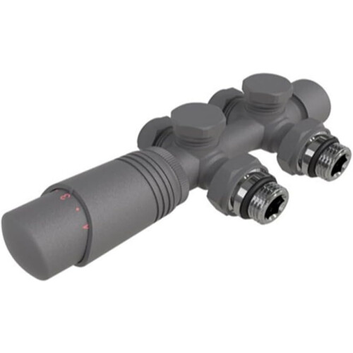 H Type Thermostatic Radiator Valve Grey with 7Level Temperature Control and G1/2 Brass Connection 2