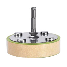 Vibration tool: Robust base plate for electric hammer, with 360 rotatable mounting, construction accessory for paving, mosaic, and leveling work.