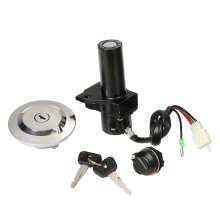 4key 3position motorcycle ignition switch, fuel tank cap lock with key set for Yamaha YBR125 20022013 motorcycle accessories
