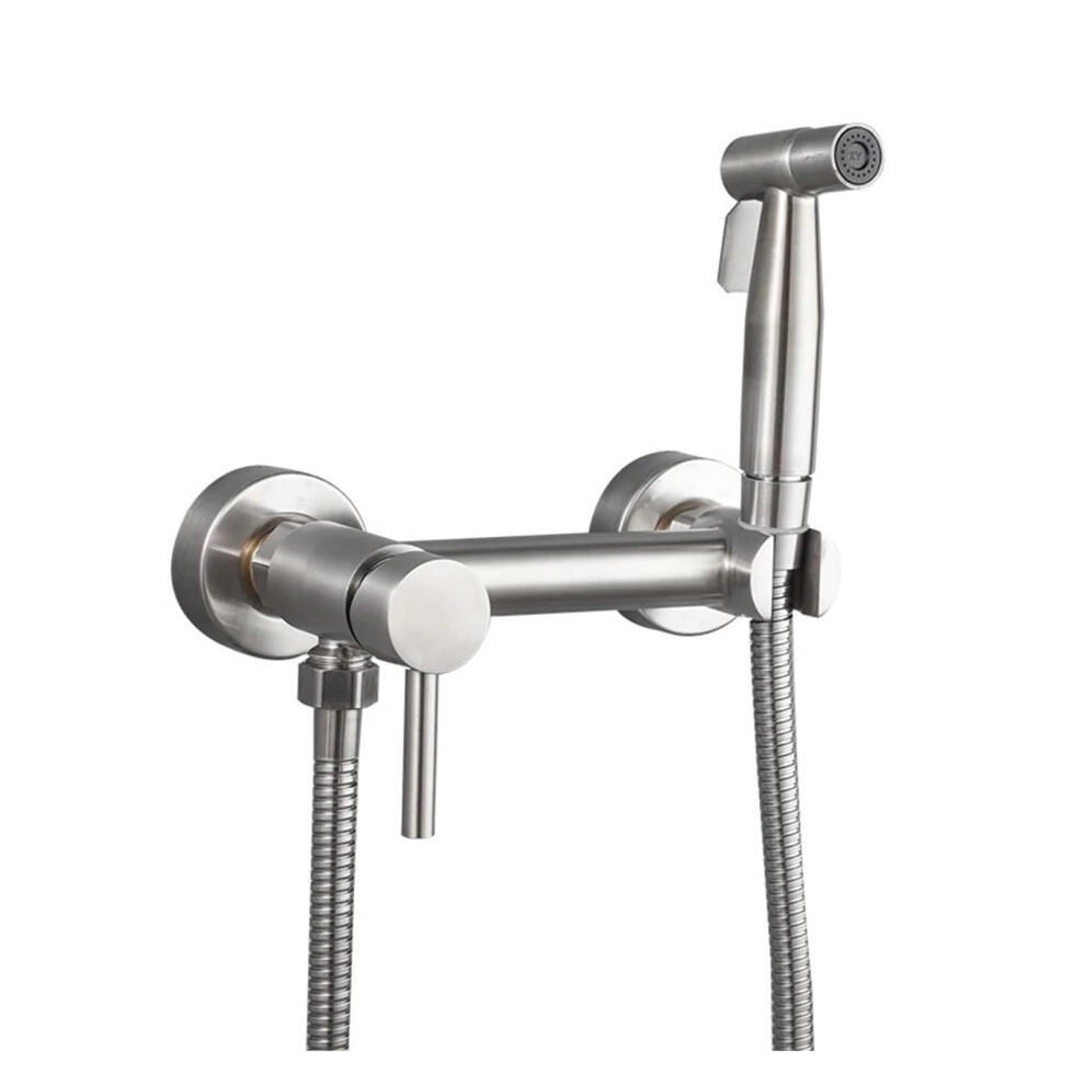 Faucet Stainless Steel Bidet Faucet Portable Hygienic Toilet Shower Sprayer Cold Hot Water Vanity Mixer Easy Install 9347817000634