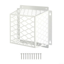 Dryer Vent Cover with Steel Guard for 34 Inch Exhaust Wildlife Blocking and Debris Prevention White