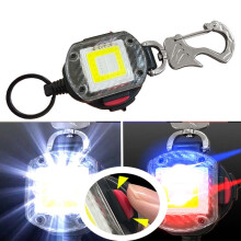 Innfellbar nøkkelring LED-lommelykt 300 Lumens arbeidslys Camping med nøkkelring Lanterne Utendørs fotturer Fiske Camping