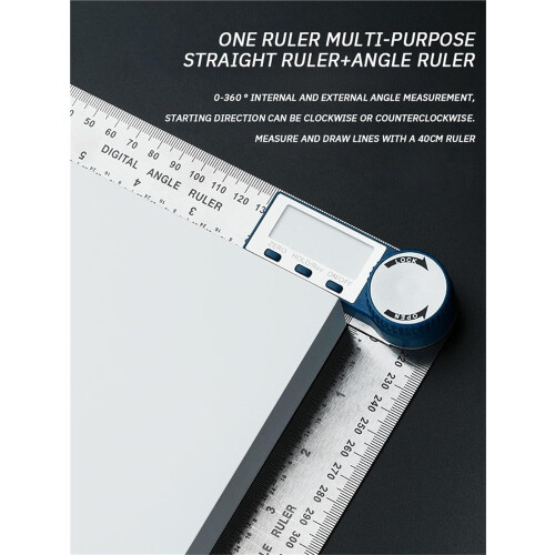 Twoinone digital display, angle ruler, multifunction large display, plastic protractor, caliper, caliper, 1 piece (Black) 1 UK Black 1