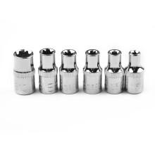 Frisch 6 Stück 1/4 Zoll Torx Star Weibchen E-Steckschlüssel Set E4 E5 E6 E7 E8 E10 Handwerkzeuge Wärmebehandlung Ratschenschlüssel Stecknuss