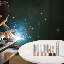 Komplettes 22-PCS-Set für MIG-Schweißzubehör für MAG-Schweißen mit 0 8mm-Spitzen und konischen Düsen, perfekt für jeden Schweißer