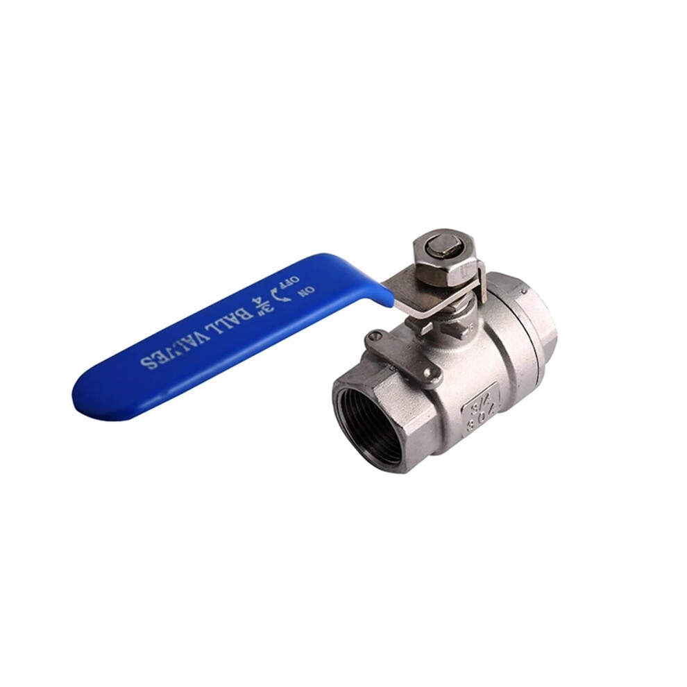 2 Inch 304 Stainless Steel Full Port Ball Valve, Twopiece Female Threaded, Leakproof, Corrosion Resistant 9347817190663