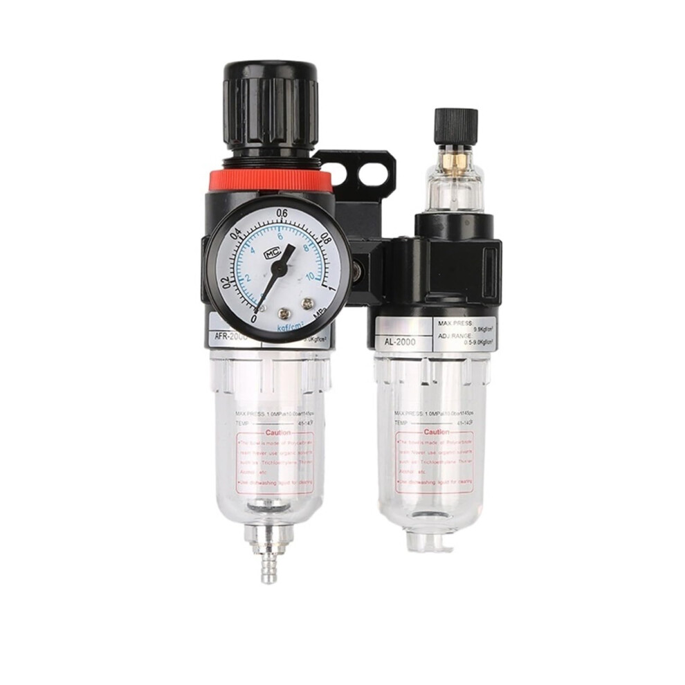 Afc2000 G1/4' Air Compressor Oil Water Separator Filter And Pressure Reducing Valve For Plastic Core Af2000 Ac/Afr/Ar/Al 9189345344558
