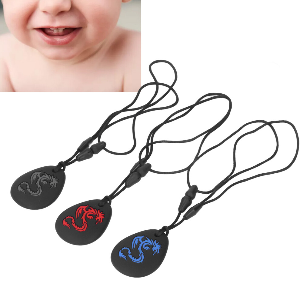 3pcs Silicone Baby Teethers Necklaces Refrig Heat Resistant Gums Soothing Toys