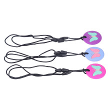 Baby Sensory Teething Toy Set 3pcs Soft Silicone Butterfly Pattern Necklace
