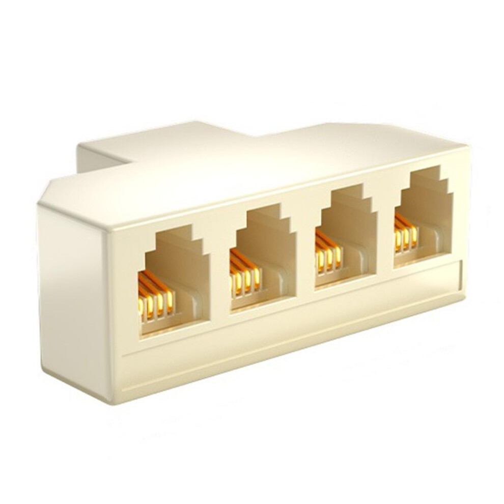 Four Port Telephone Splitter Rj11 Adapter 6P4c 6P2c For Clearly Voice Transmission And Easy Installation 9426802616101