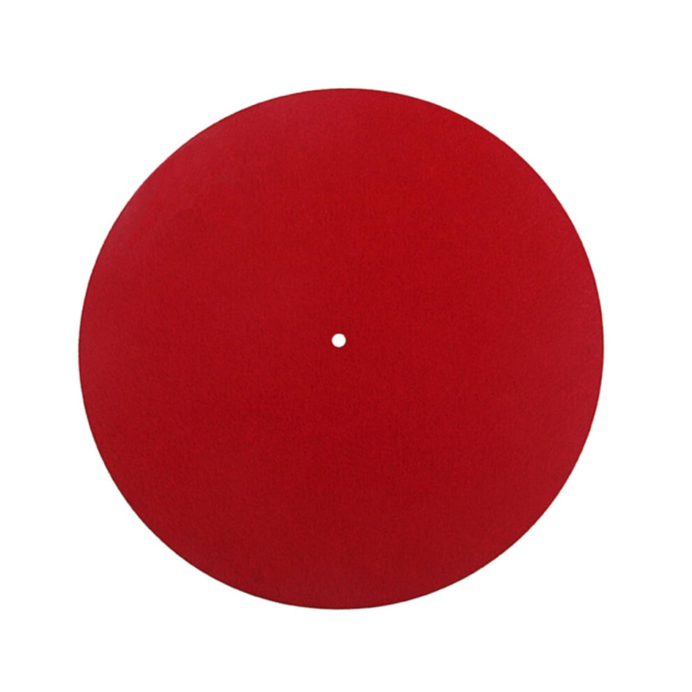 Turntable Platter Mat Wool Antistatic Vinyl Record Mat Nonslip For Most Turntables Red 9347817001679