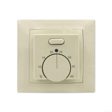 Underfloor Heating Thermostat 220V 16A with External Sensor, Precise Temp Control, IP20 Beige
