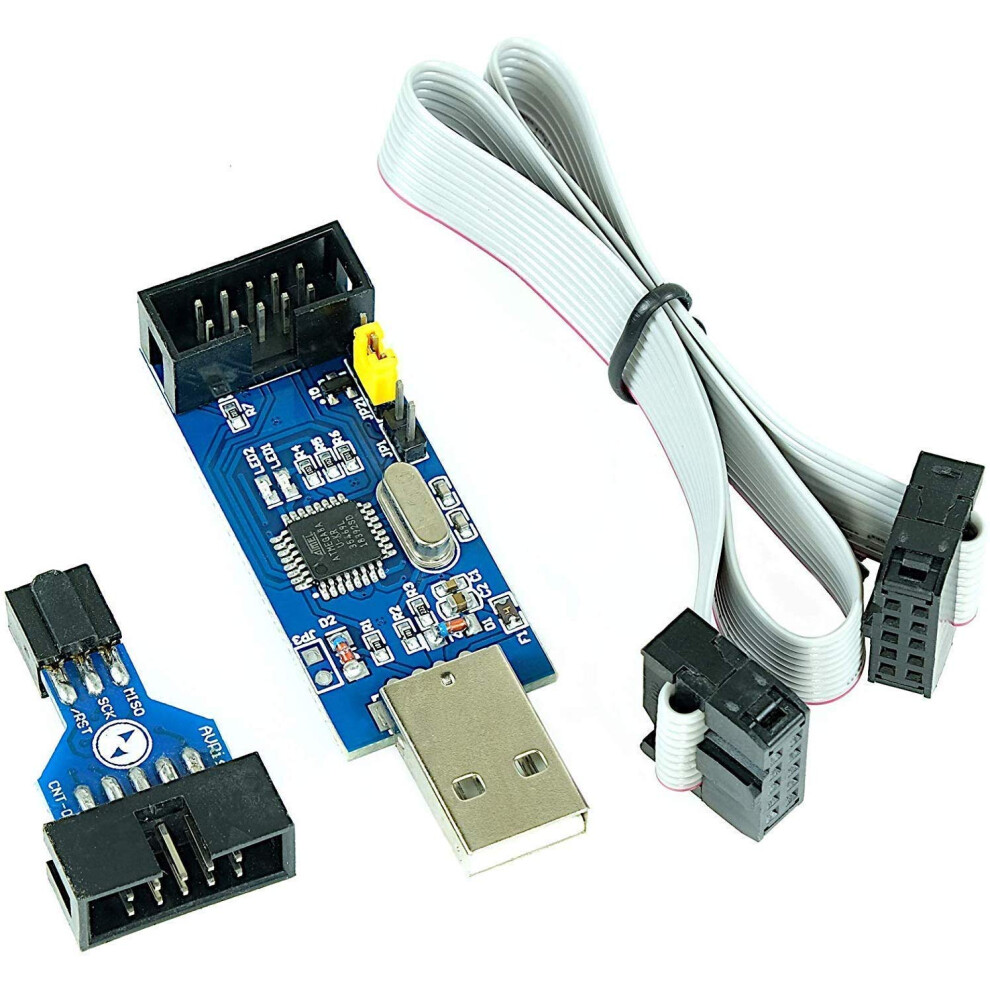 Usbasp Avr Isp Programmer 3.3V 5V Speed With Adapter And Cable For Atmel Microcontrollers 9426802616439