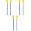 3 Pairs Plastic Paddle Telescopic Child Rubber Boat Plastic 3