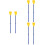 3 Pairs Plastic Paddle Telescopic Child Rubber Boat Plastic 6