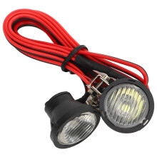 Phare avant universel 2LED pour voiture RC 1/10 Crawler, en plastique