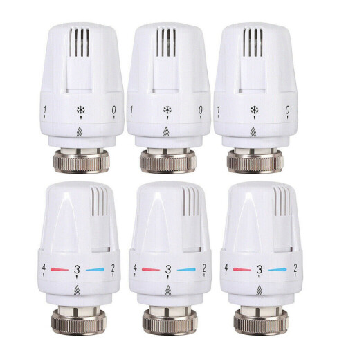 Radiator Valves Replacement for Central Heating, Thermostatic Valve Head with Liquid Sensor and Stable Performance, Supports Automatic Temperature