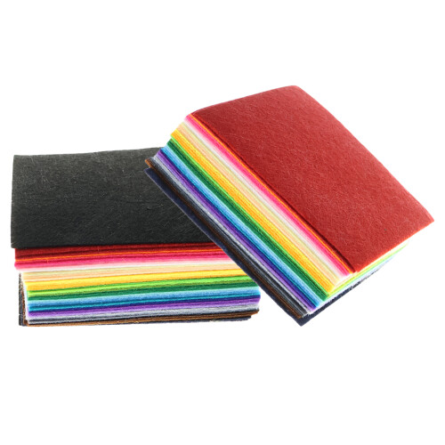 DIY Craft Sheets for Creative Projects, Patchwork Sewing Felt Fabric Sheets 20x30cm Soft Thick Felt for Home Decorations, Multi Color Acrylic Craft