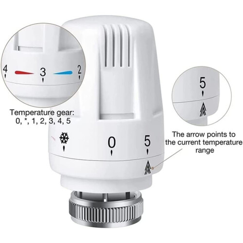 Radiator Valves Replacement for Central Heating, Thermostatic Valve Head with Liquid Sensor and Stable Performance, Supports Automatic Temperature 1