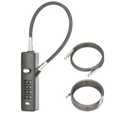 Combination cable lock, sturdy zinc alloy, 4digit password, for bicycles and scooters.