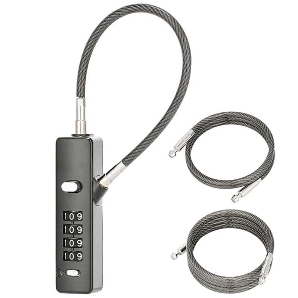 Combination Cable Lock, Sturdy Zinc Alloy, 4Digit Password, For Bicycles And Scooters. 9382693686954