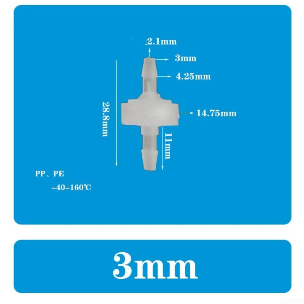Fuel Check Valve 3Mm Non For Atv Utv Motorcycle Prevents Backflow Arrow Indicator 9382693874092