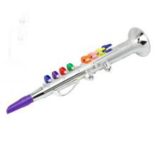 Kids Plastic Toy Clarinet Musical Instrument - Colorful Toddler Saxophone