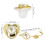 Capezzo: Biberon portatile con corona dorata, design con strass e catena clip 13
