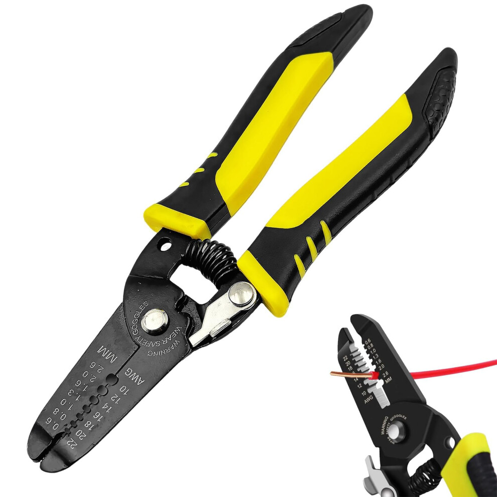 1022Awg Multi Gauge 7' Precision Wire Stripper, Cable Stripper Tool, Cable Stripper With Security Lock 9347817004892