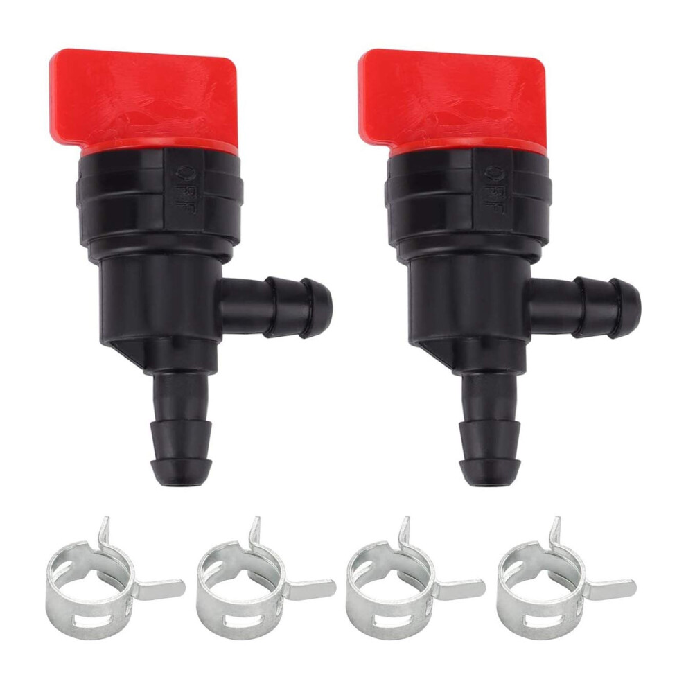 2Pcs 1/4 Inch 90 Degree Fuel Shut Off Valve For Briggs & Stratton Lawn Mower Snow Blower 9382693874511