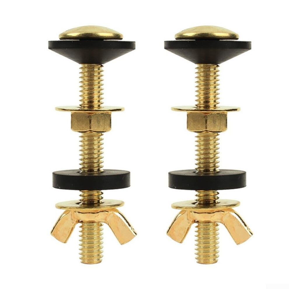 Toilet Tank To Bowl Bolt Kit 2Pack, Heavyduty Stainless Steel With Rubber Gaskets For Leak Protection, Fits Most Toilets 9347817648980