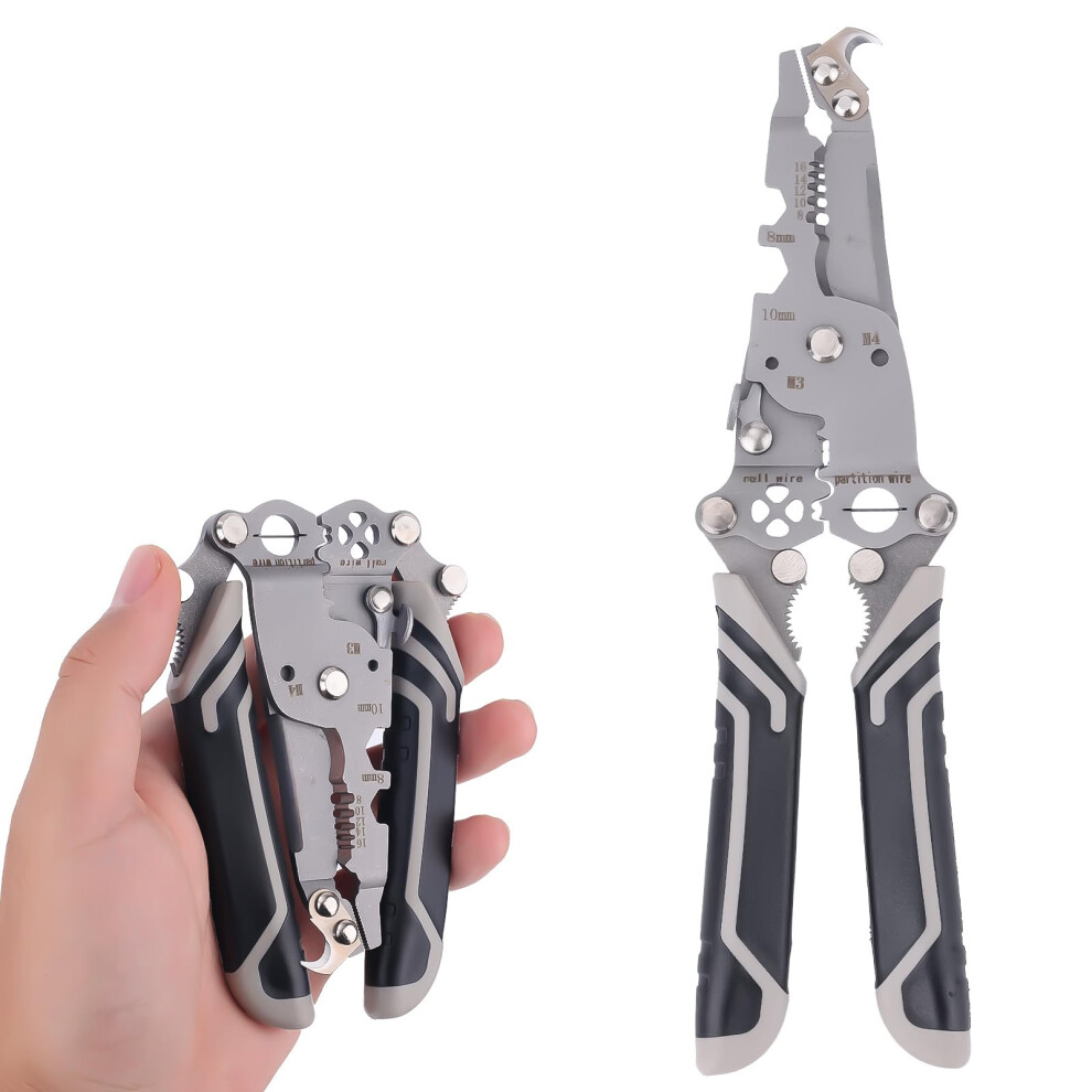 18In1 Foldable Wire Stripper, Crimping Pliers For Electric Wires 9382693688156