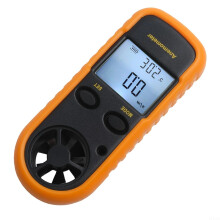 Handheld Anemometer, Digital LCD Wind Speed Meter, Air Flow Temperature Gauge, With Backlight