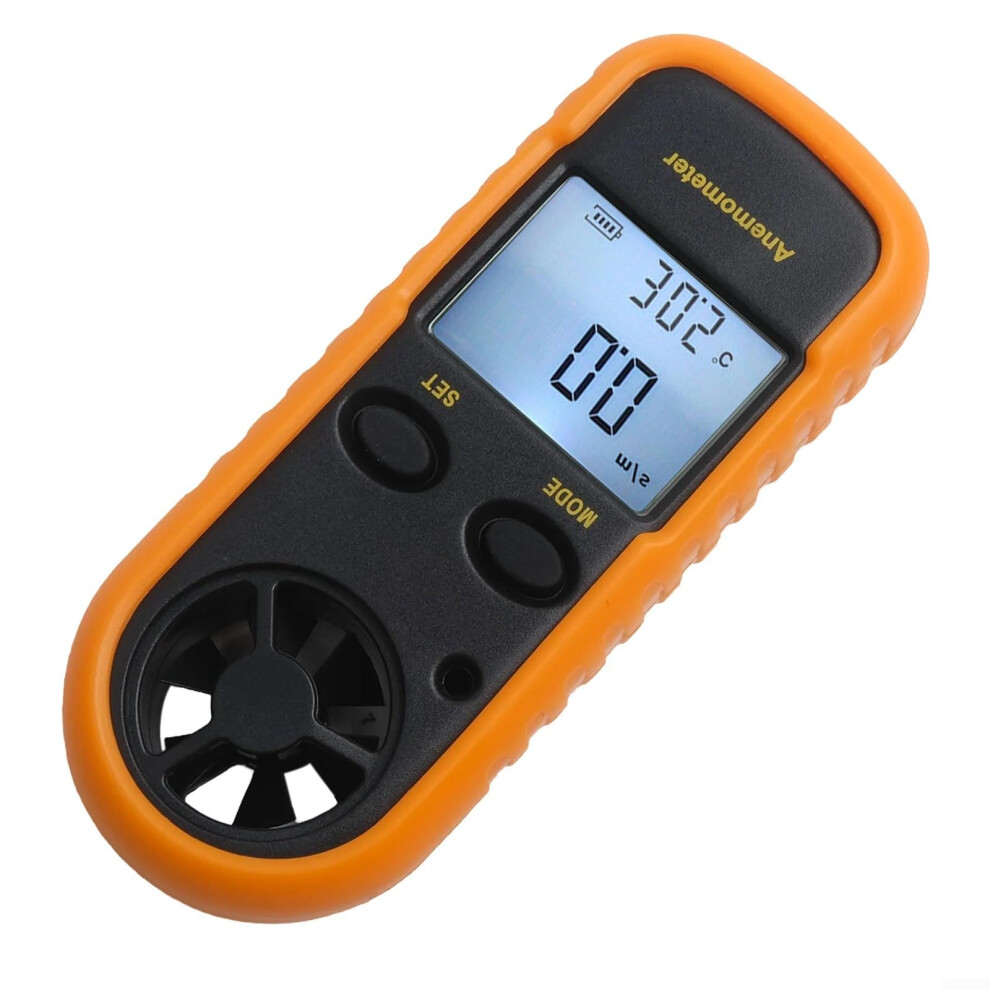 Handheld Anemometer, Digital Lcd Wind Speed Meter, Air Flow Temperature Gauge, With Backlight 9347817005936