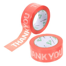 2 Rolls of Packaging Tape for DIY Goods, Transparent Packaging Tape, Tape, Sealing Tape, Postal Wrapping Tape, Adhesion Red