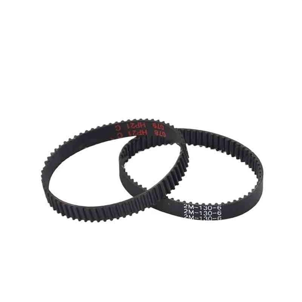 Pulley Belt 2 Pieces 2Mgt 2M 2Gt Synchronous Rubber Timing Belt With Closed Pitch, Length 130, Width 6 Mm, Teeth 65. 9382693688873